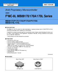 Datasheet MB89173L manufacturer Fujitsu